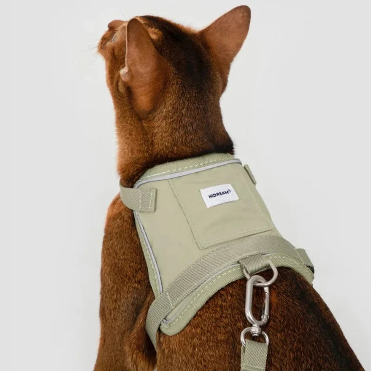 Kattsele med Justerbar Passform och GPS-fack, One Size