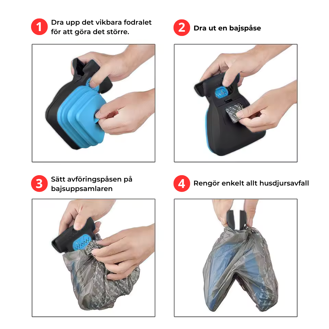 Bärbar Pooper Scooper med Förvaring – Praktisk & Hygienisk Hundrensning