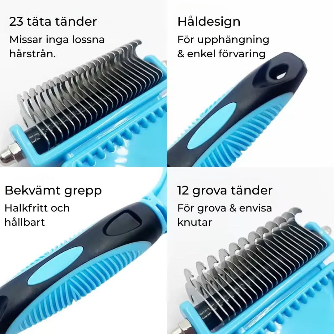 Tovborste för hund och katt – effektiv mot tovor och löst hår