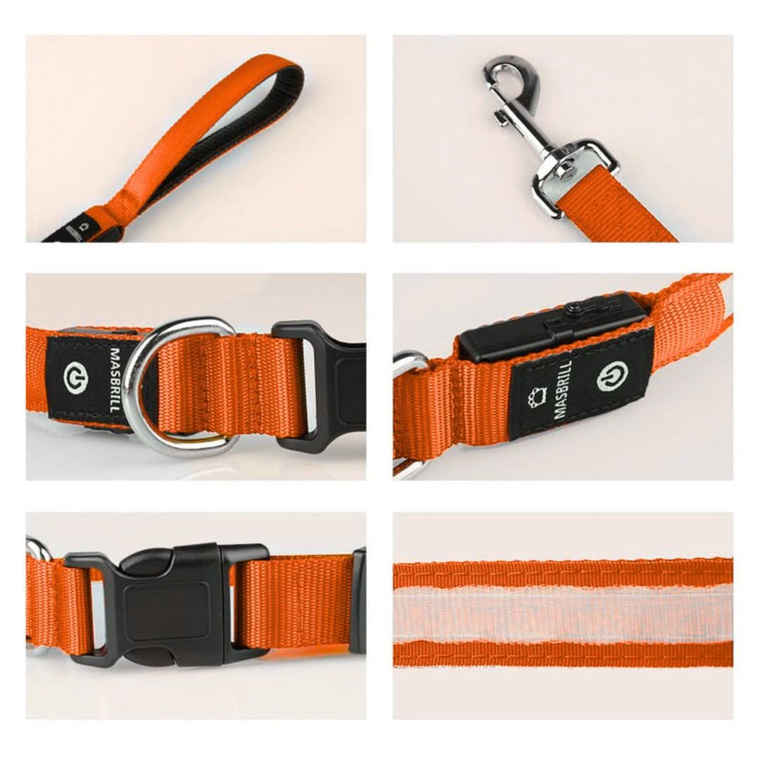 Uppladdningsbart LED-koppel – säker promenad i mörker, 1.2M