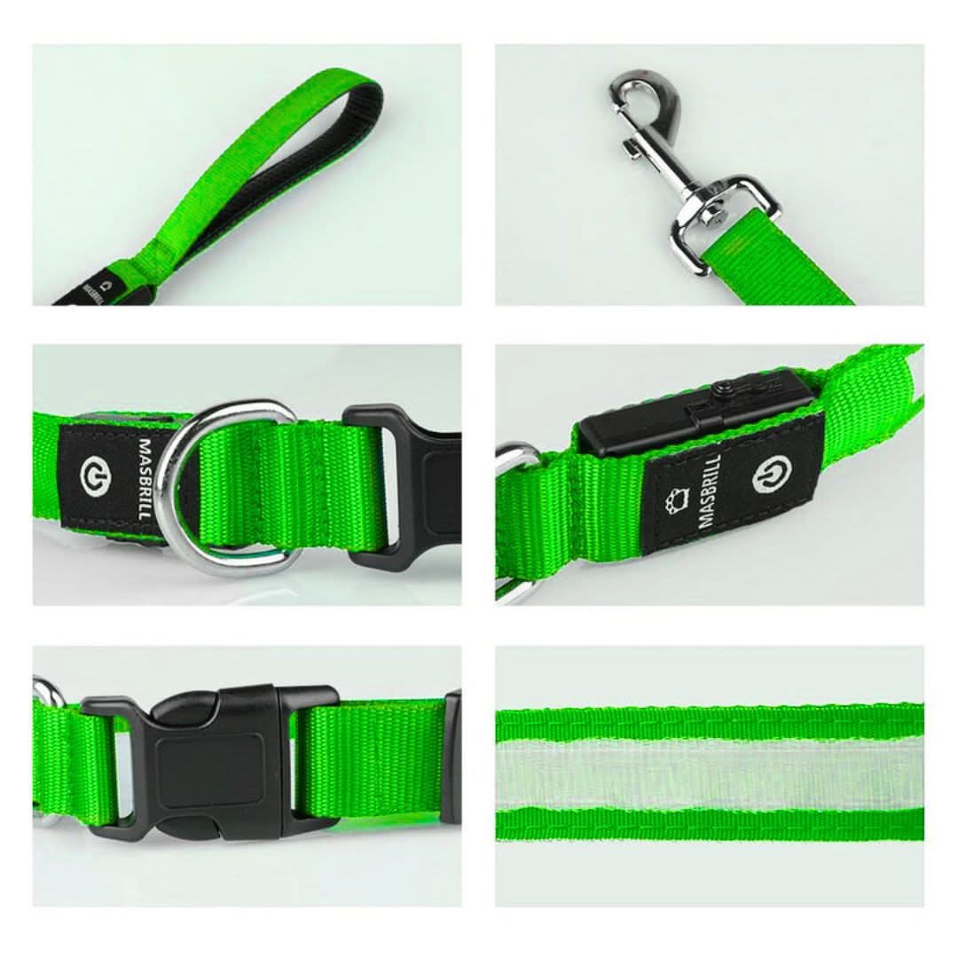 Uppladdningsbart LED-koppel – säker promenad i mörker, 1.2M