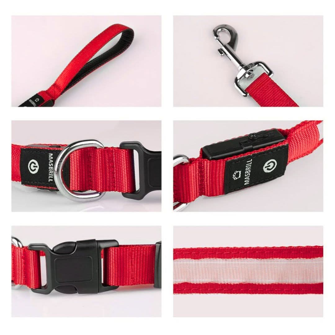 Uppladdningsbart LED-koppel – säker promenad i mörker, 1.2M