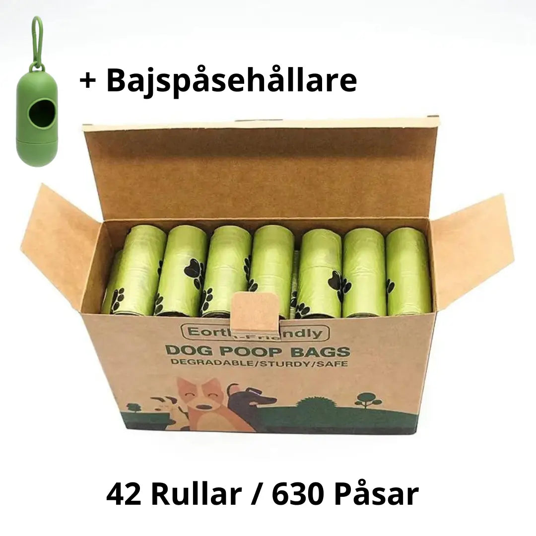 Nedbrytbara Bajspåsar med Hållare – Miljövänliga & Praktiska för Hundägare