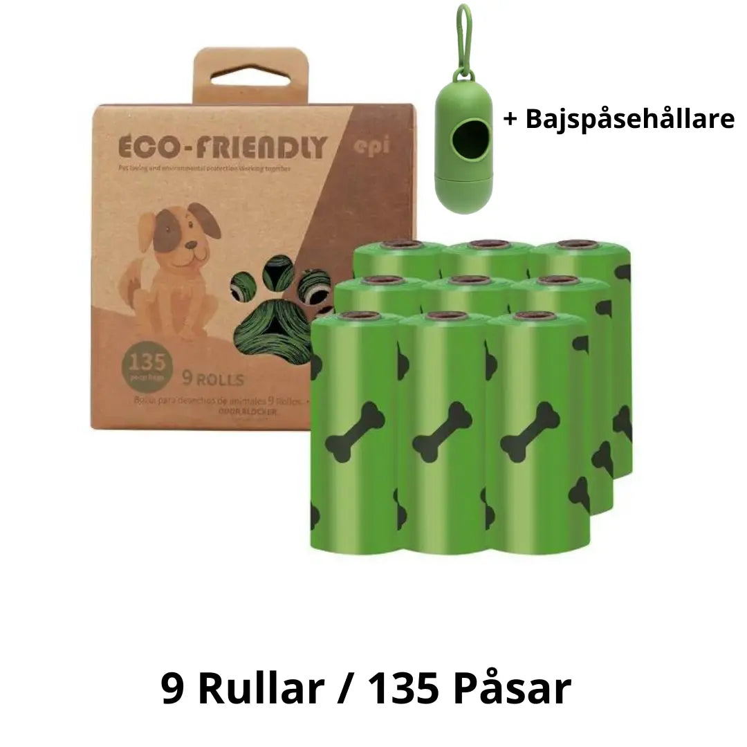 Nedbrytbara Bajspåsar med Hållare – Miljövänliga & Praktiska för Hundägare