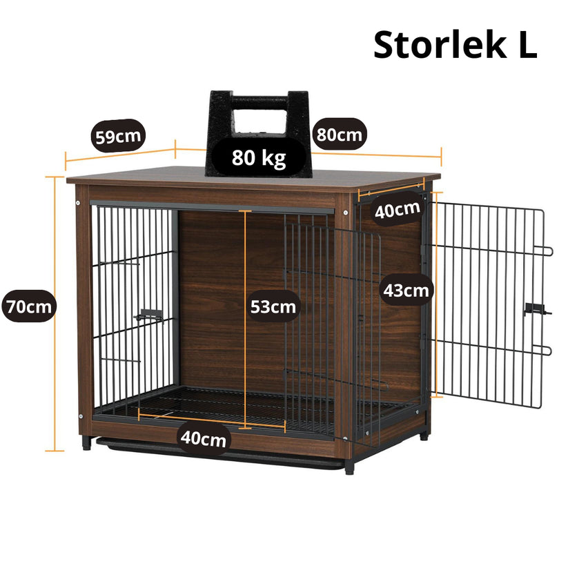Inredningsbord med inbyggd Hundbur