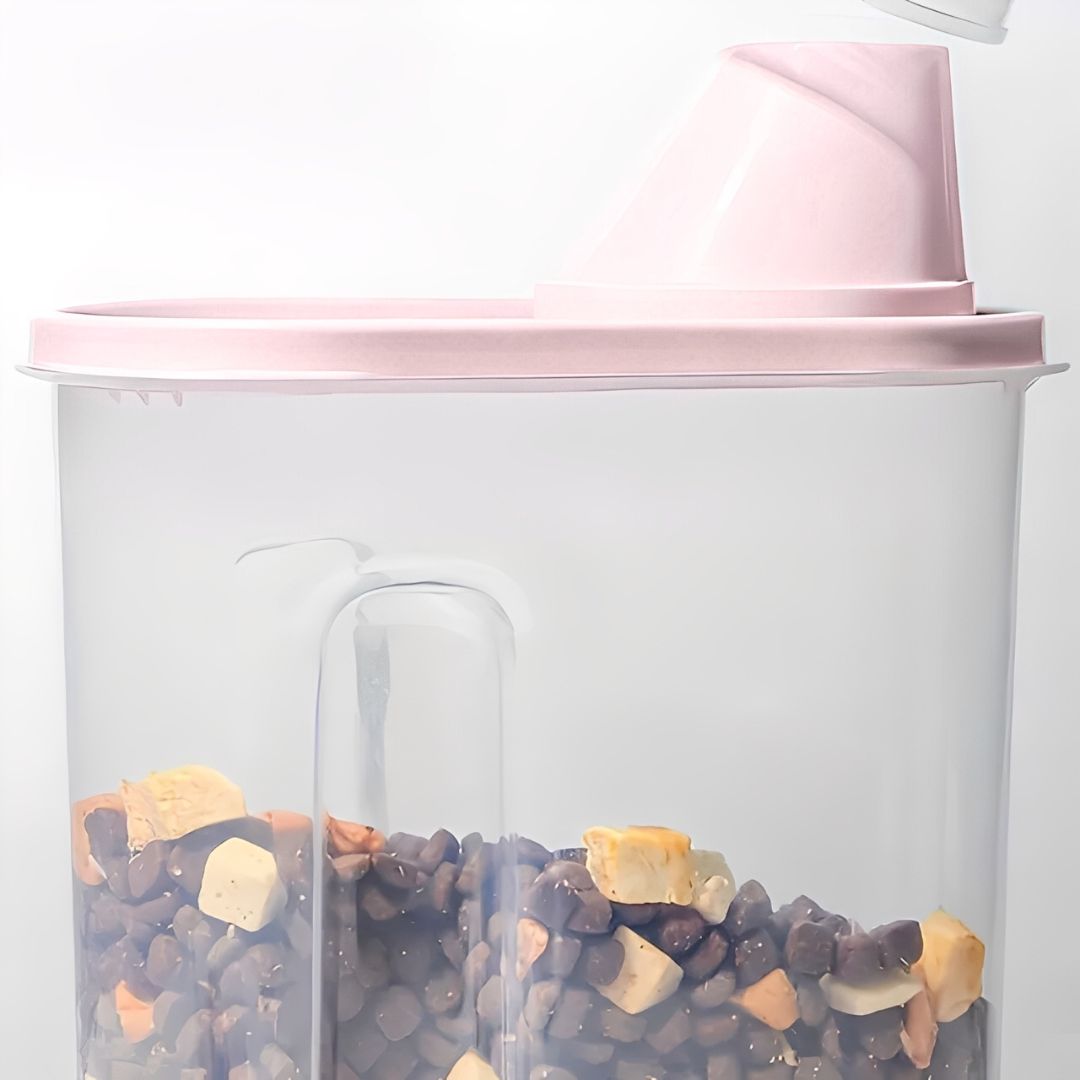 Kompakt foderbehållare med mått – 2,5 liter, smidig och praktisk