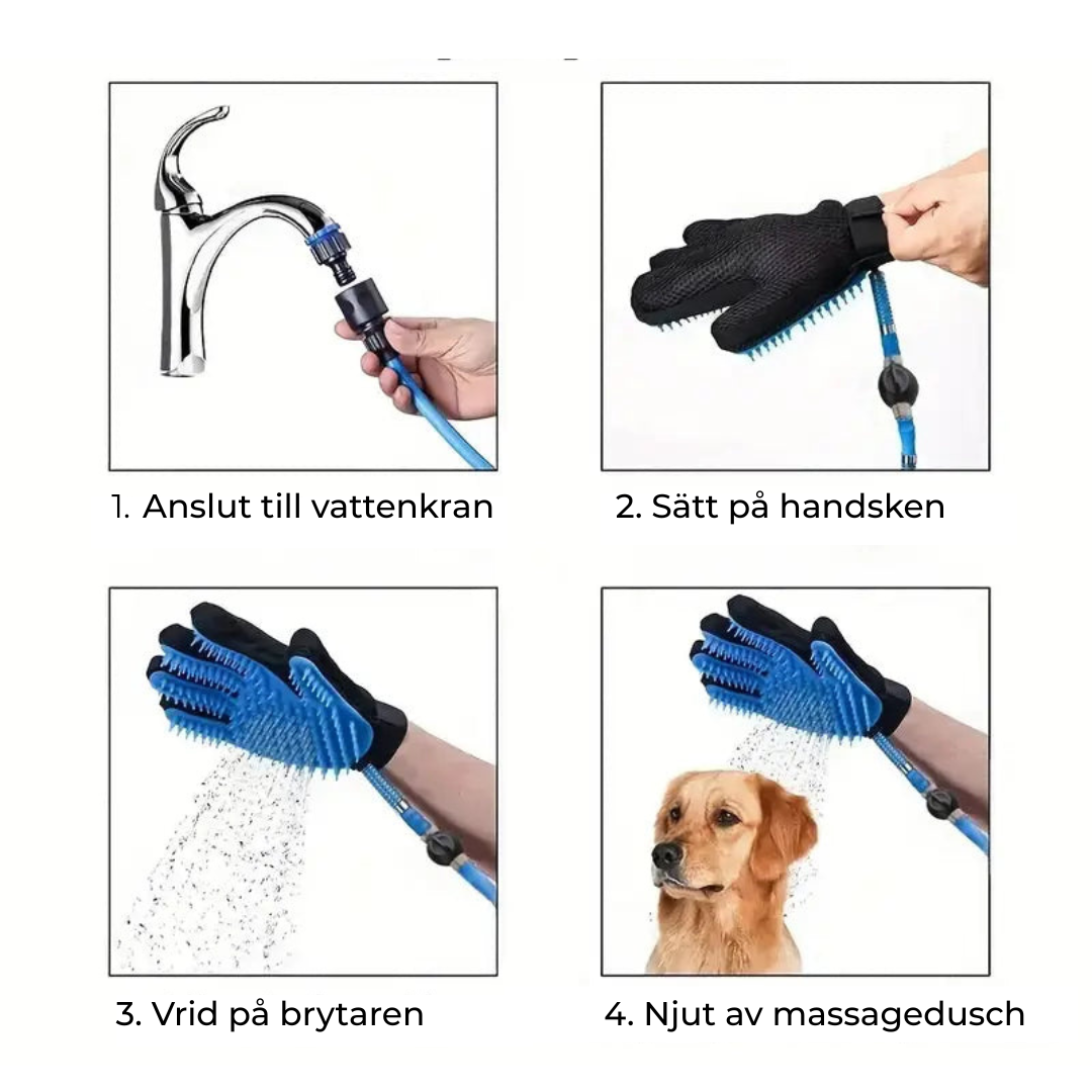 Borsthandske för Hund & Katt – Skonsam och Effektiv Pälsvård