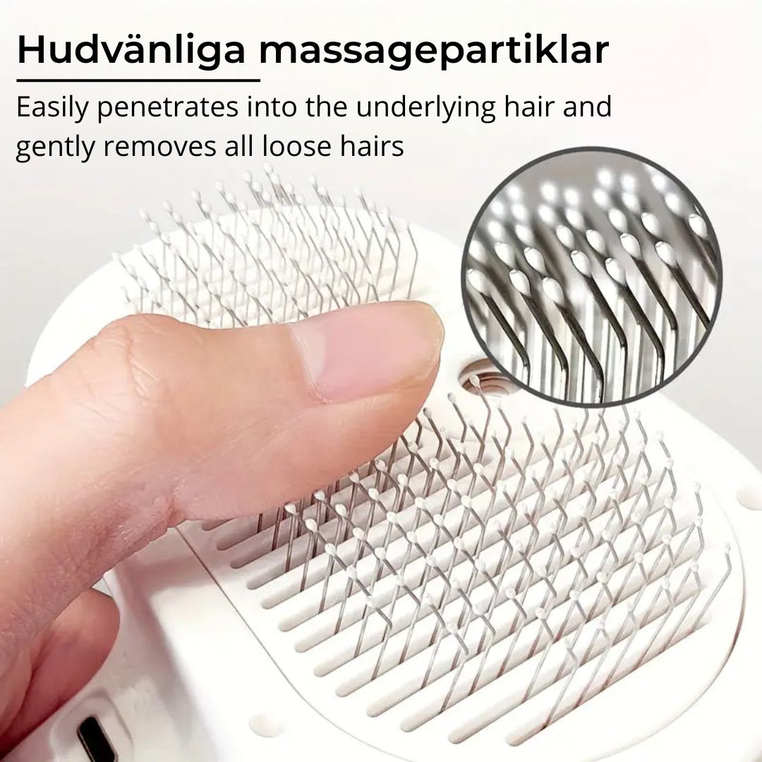 Ångborste för Hund & Katt – Skonsam & Effektiv Pälsvård