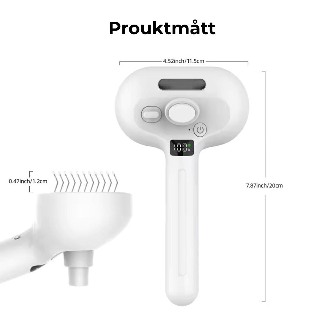 Ångborste för Hund & Katt – Skonsam & Effektiv Pälsvård