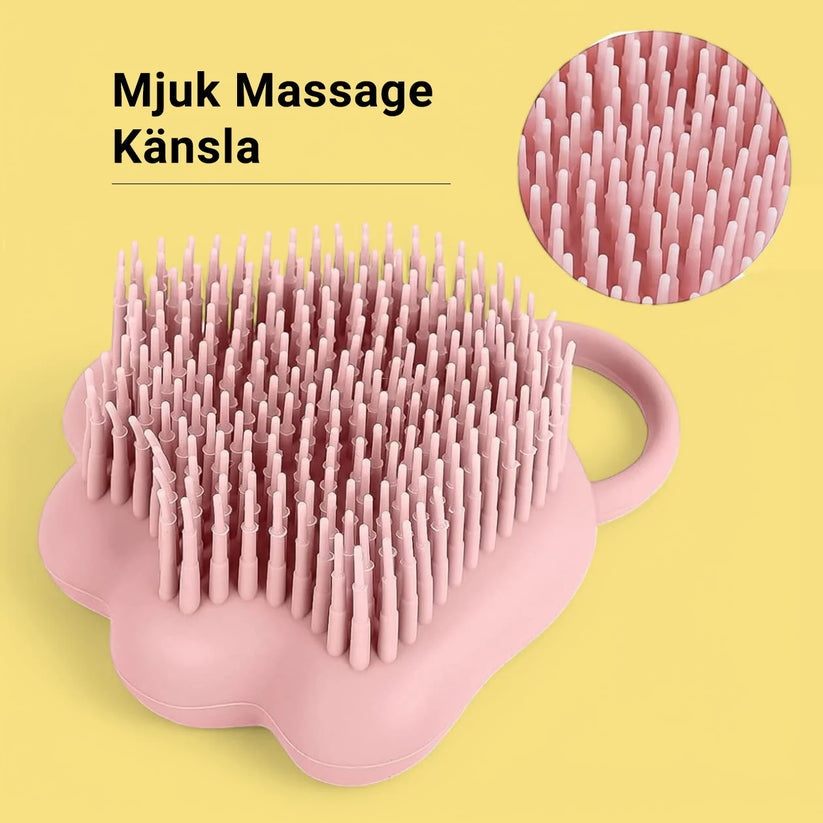 Duschborste för husdjur med schampofördelare – mjuk massage och lätt tovorborttagning