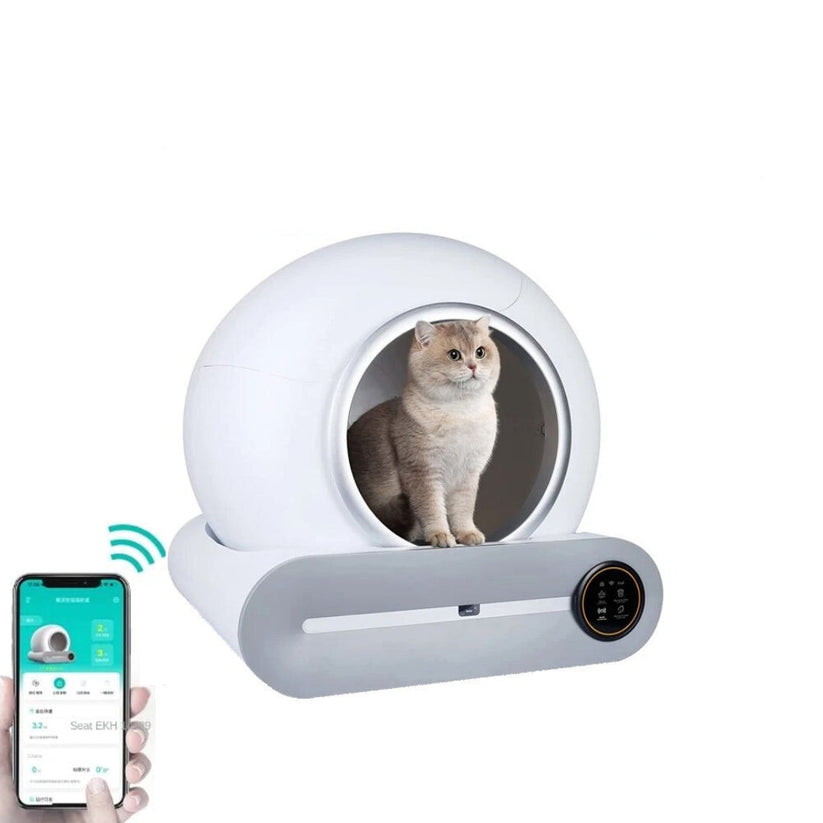 Självrengörande Kattlåda – Automatisk, Appstyrd & Doftfri Komfort