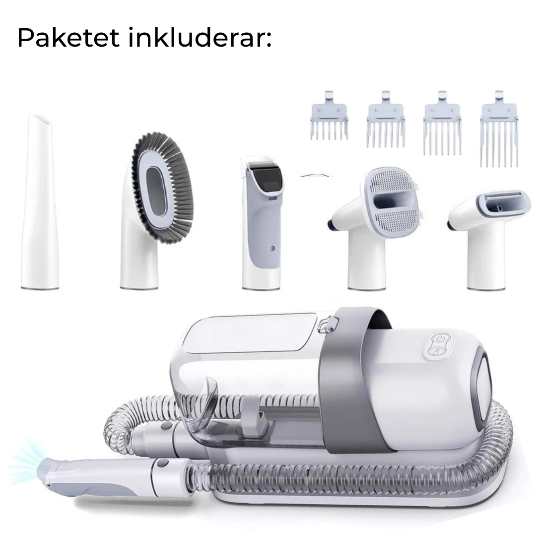 Grooming Trimmer med Dammsugare för Hund & Katt – Effektiv Pälsvård & Renstädning