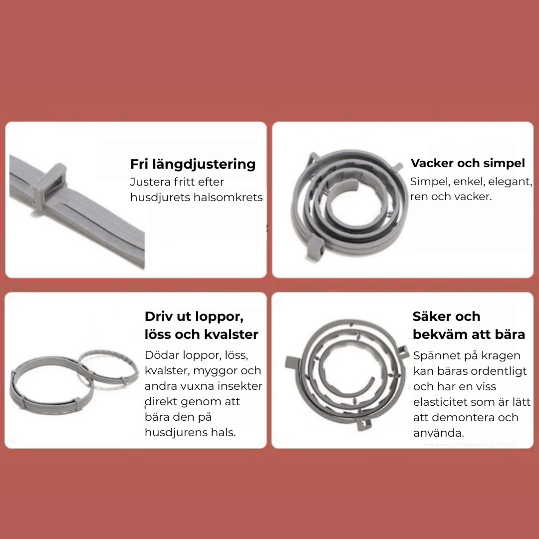 Fästinghalsband för Hund och Katt – Miljövänligt & Effektivt Skydd
