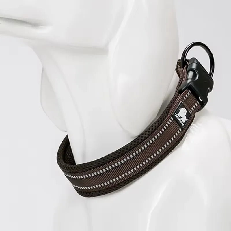 Justerbart Hundhalsband med Reflex – Bekvämt och Säkert för Alla Raser