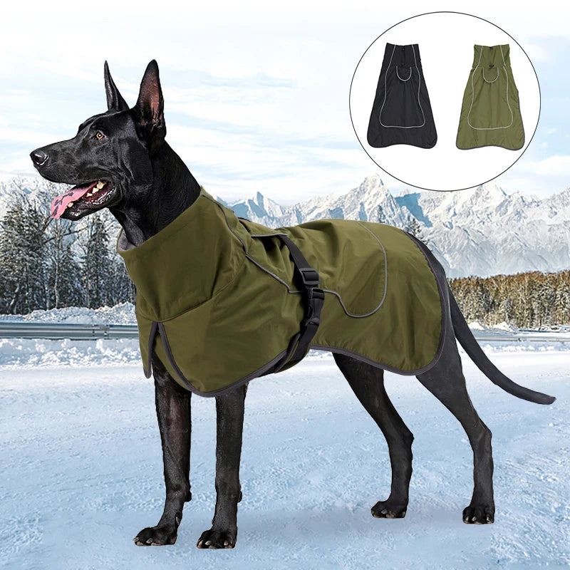Vattentätt Hundtäcke med Fleece – Reflekterande & Vindskyddande Design