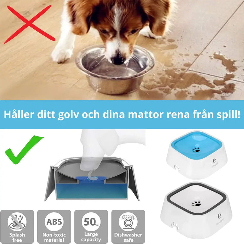 Antispill Vattenskål för Hund och Katt – Ren och Bekväm Drickning