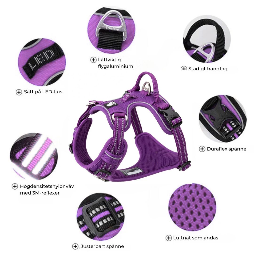 Justerbar Hundsele med Reflex – Bekväm och Säker för Alla Hundar