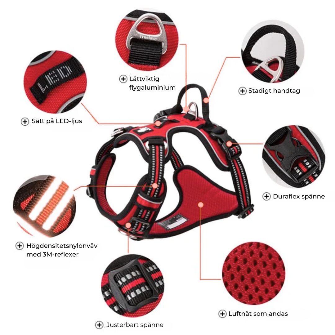 Justerbar Hundsele med Reflex – Bekväm och Säker för Alla Hundar