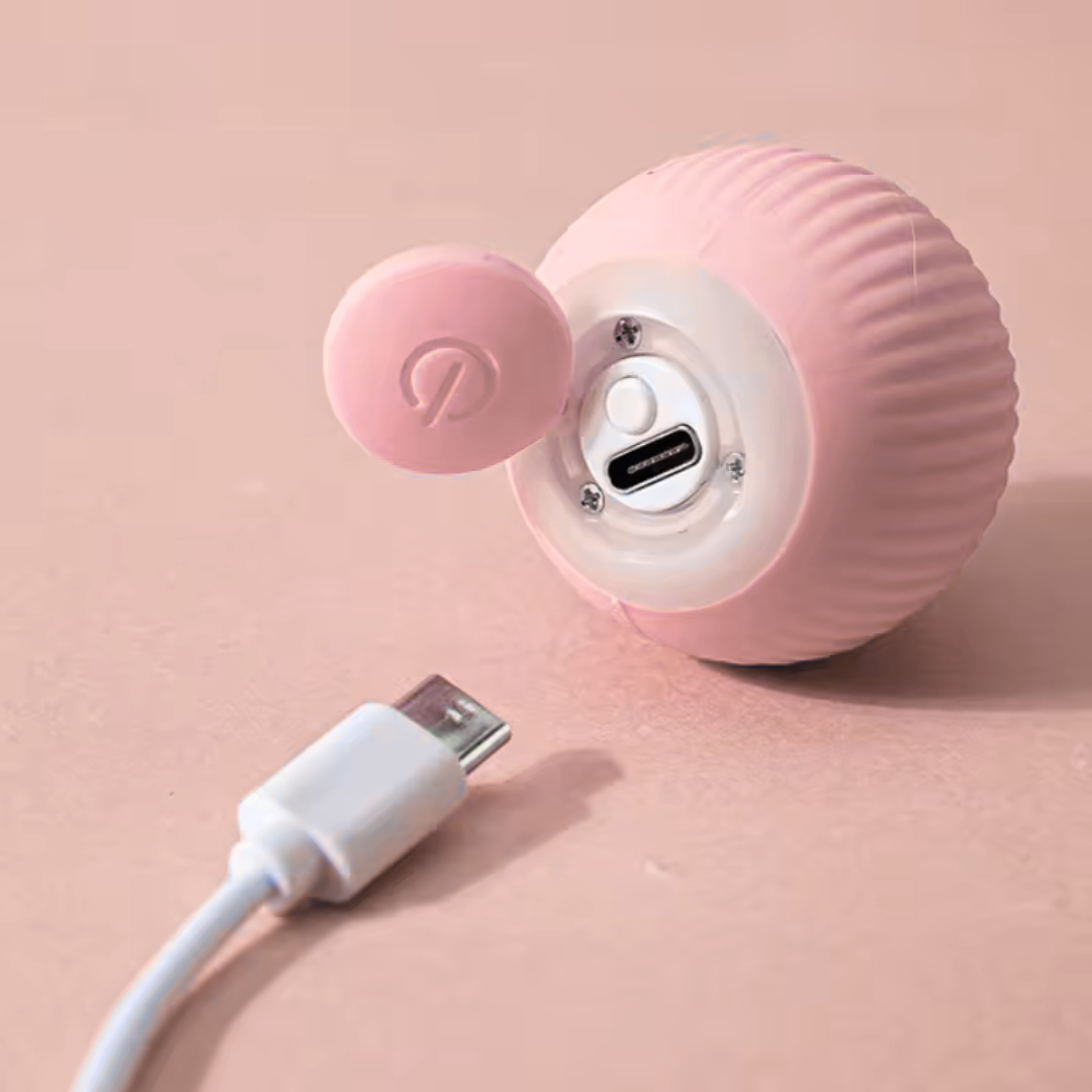 Elektrisk Rullande Kattleksak – Uppladdningsbar & Självstartande Boll