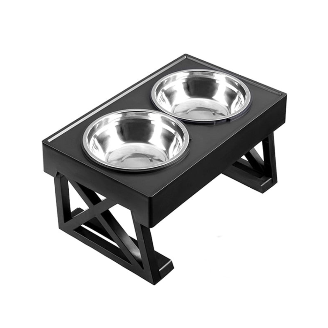Justerbar Upphöjd Matskål för Hund & Katt – Lutningsbar & Slow Feeder