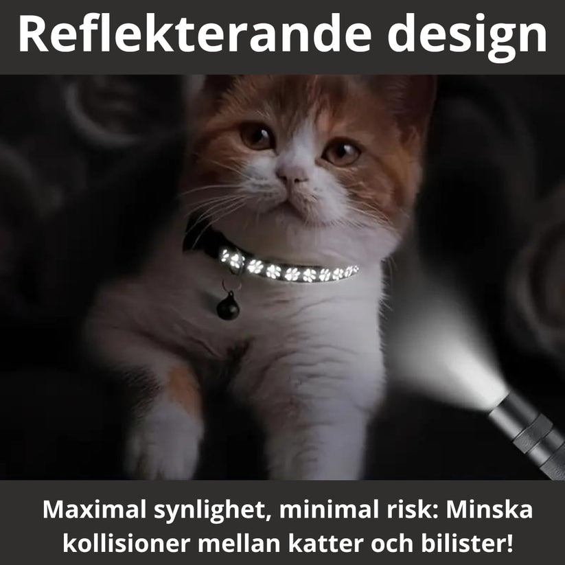 Airtag-katthalsband med reflekterande detaljer – rosa och svart