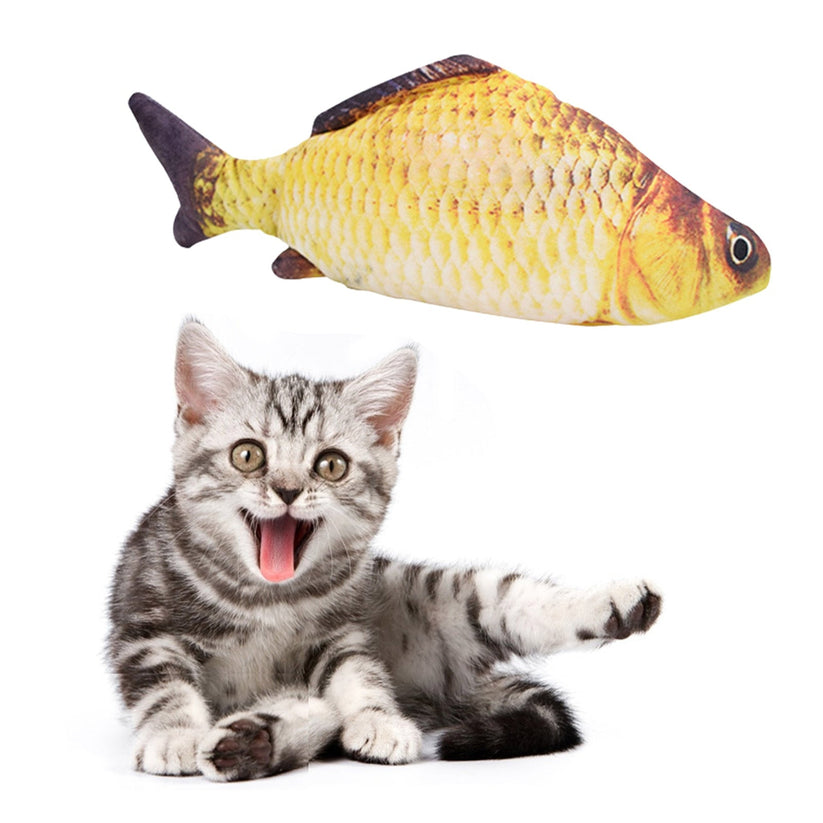 Sprattlande Fisk Kattleksak – Interaktiv Lek för Aktiv och Glad Katt
