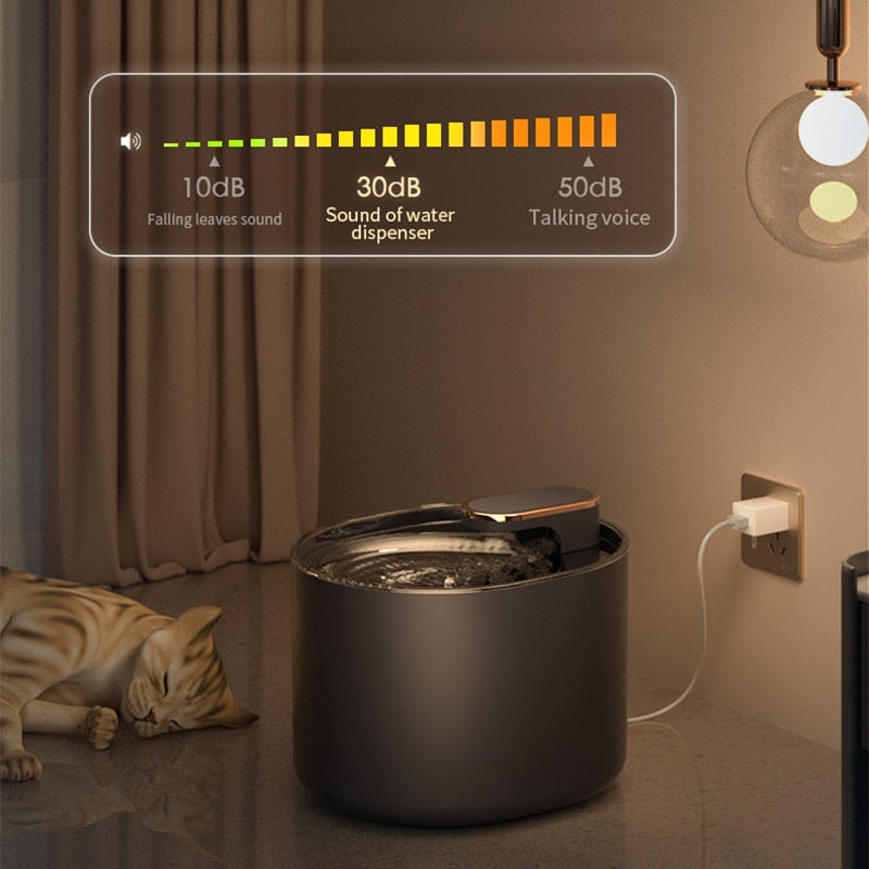 Hundfontän 3L – Tyst & Stilren Vattenautomat Med LED & USB-anslutning