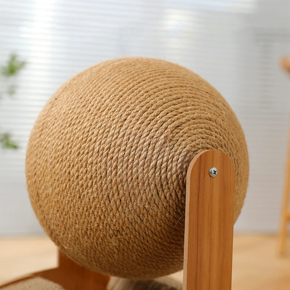 Klösbräda med klösboll – Stilfull lek och naturlig stimulans för din katt