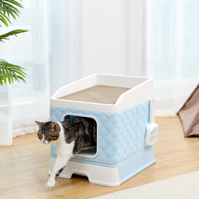 Kattlådehus med Utdragbar Låda