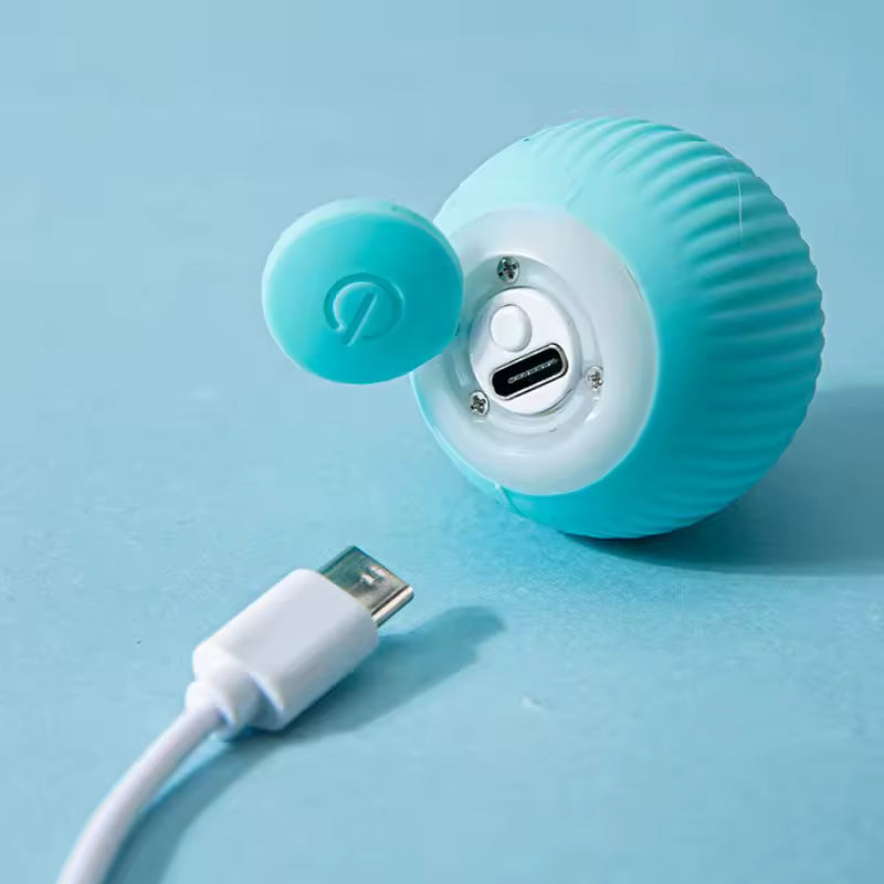 Elektrisk Rullande Kattleksak – Uppladdningsbar & Självstartande Boll