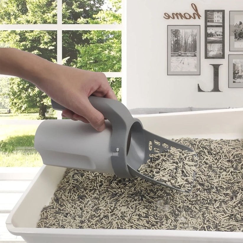 Smart kattspade med integrerad påsebehållare – enkel, hygienisk och kladdfri rengöring