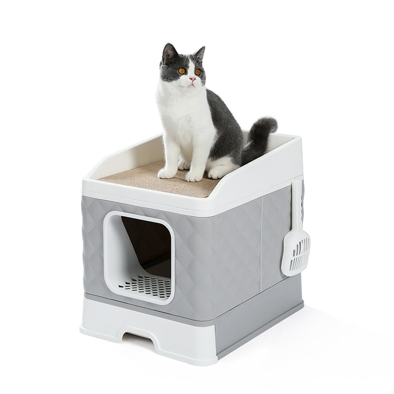 Kattlådehus med Utdragbar Låda