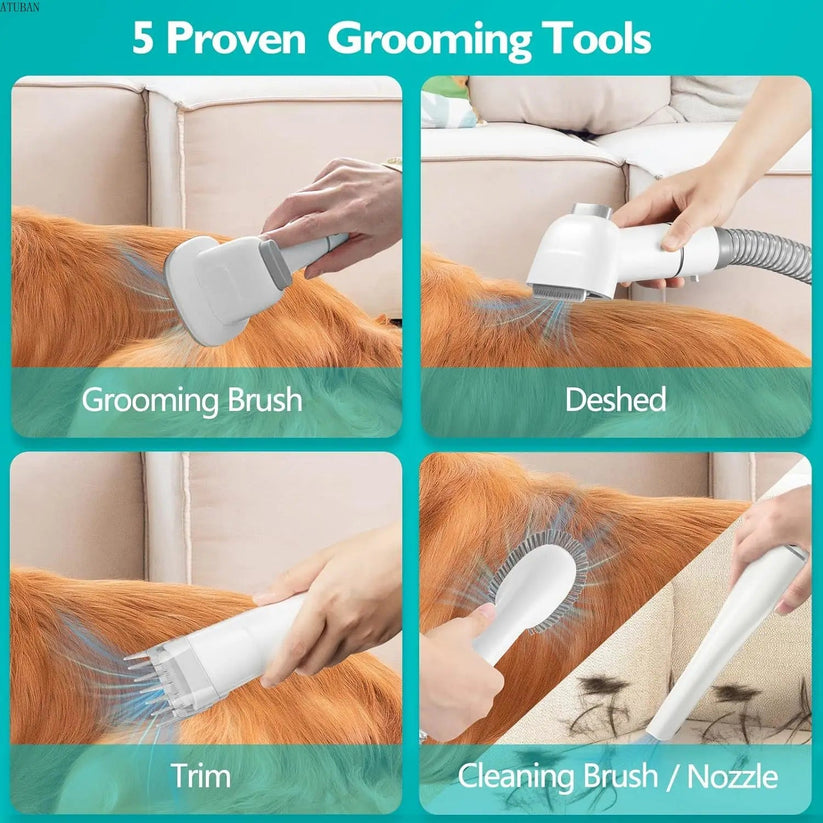 Grooming Trimmer med Dammsugare för Hund & Katt – Effektiv Pälsvård & Renstädning