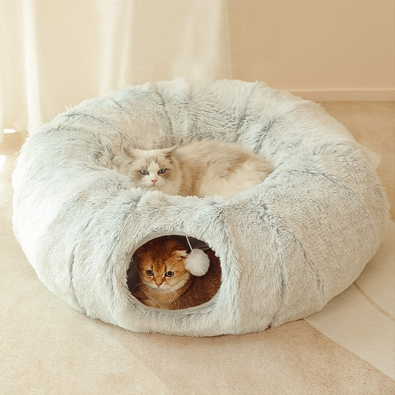 Donut Kattunnelsäng – Mjuk & Lekfull Sovplats för Katt och Smådjur