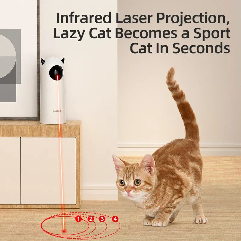 Automatisk laserpekare för katt – 4 laserlägen och USB-batteri