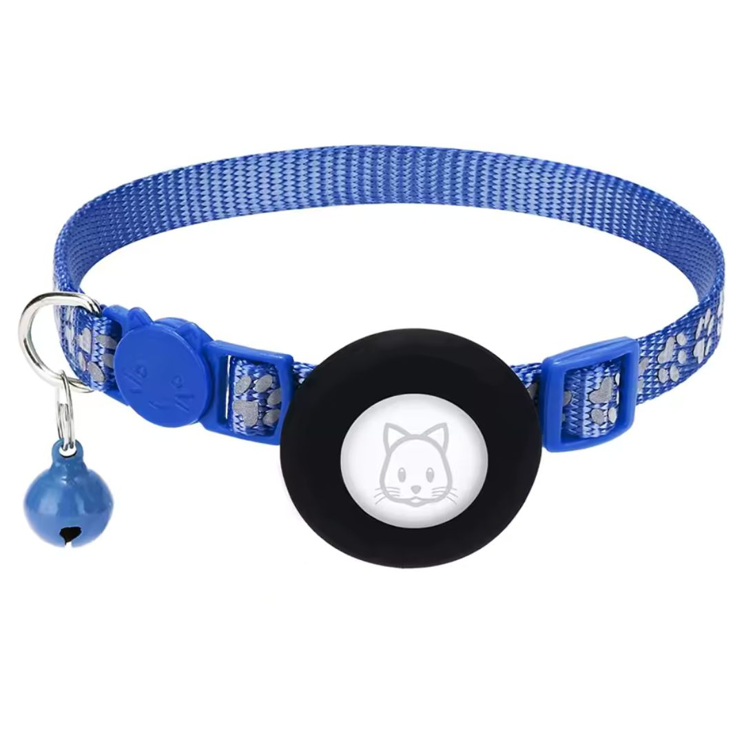 Airtag-katthalsband med reflekterande detaljer – rosa och svart