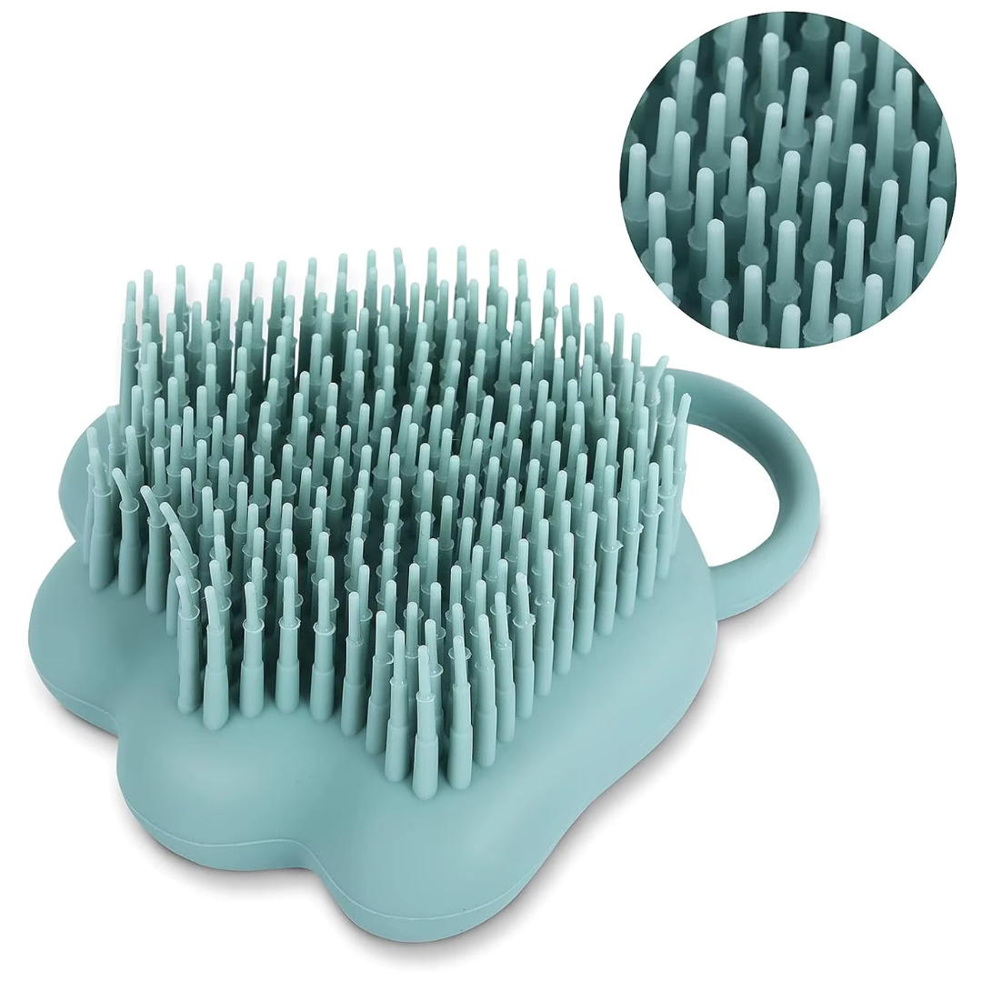 Duschborste för husdjur med schampofördelare – mjuk massage och lätt tovorborttagning