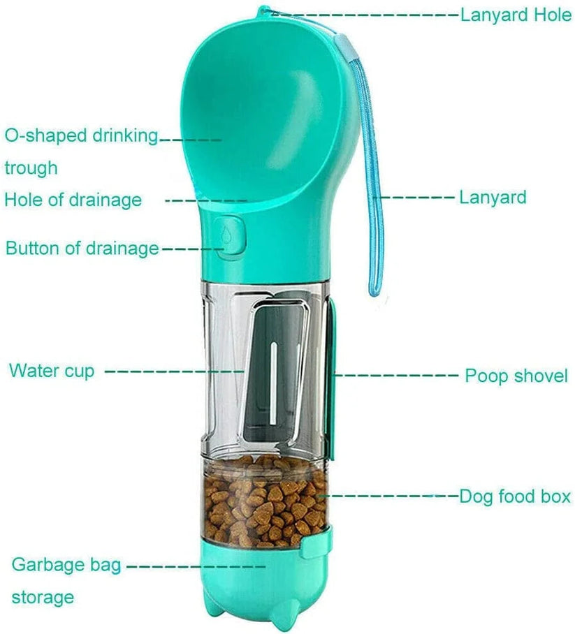Bärbar 4 i 1 300ml Multiflaska med matbox