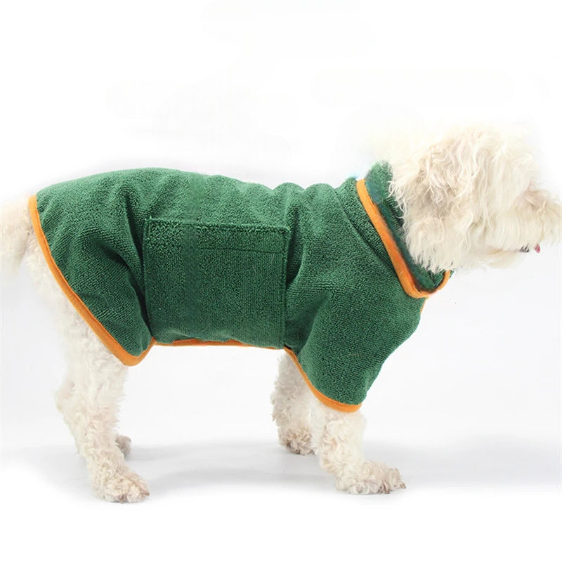 Högabsorberande hundbadrock i mikrofiber – snabbtorkande och bekväm