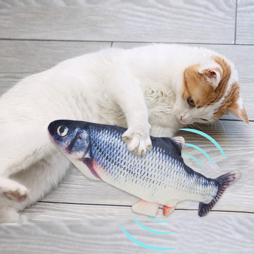 Sprattlande Fisk Kattleksak – Interaktiv Lek för Aktiv och Glad Katt