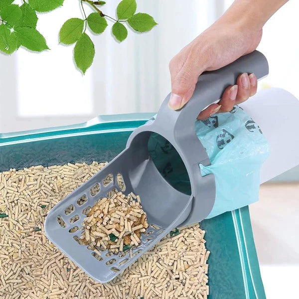 Smart kattspade med integrerad påsebehållare – enkel, hygienisk och kladdfri rengöring