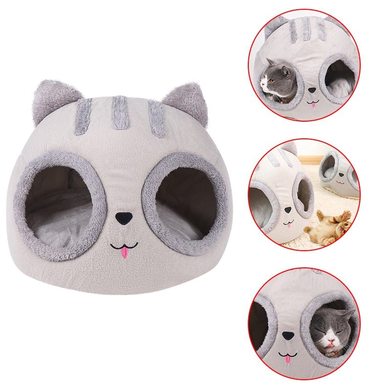 Mysig kattbädd – Omslutande och trygg sovplats för avslappnade katter