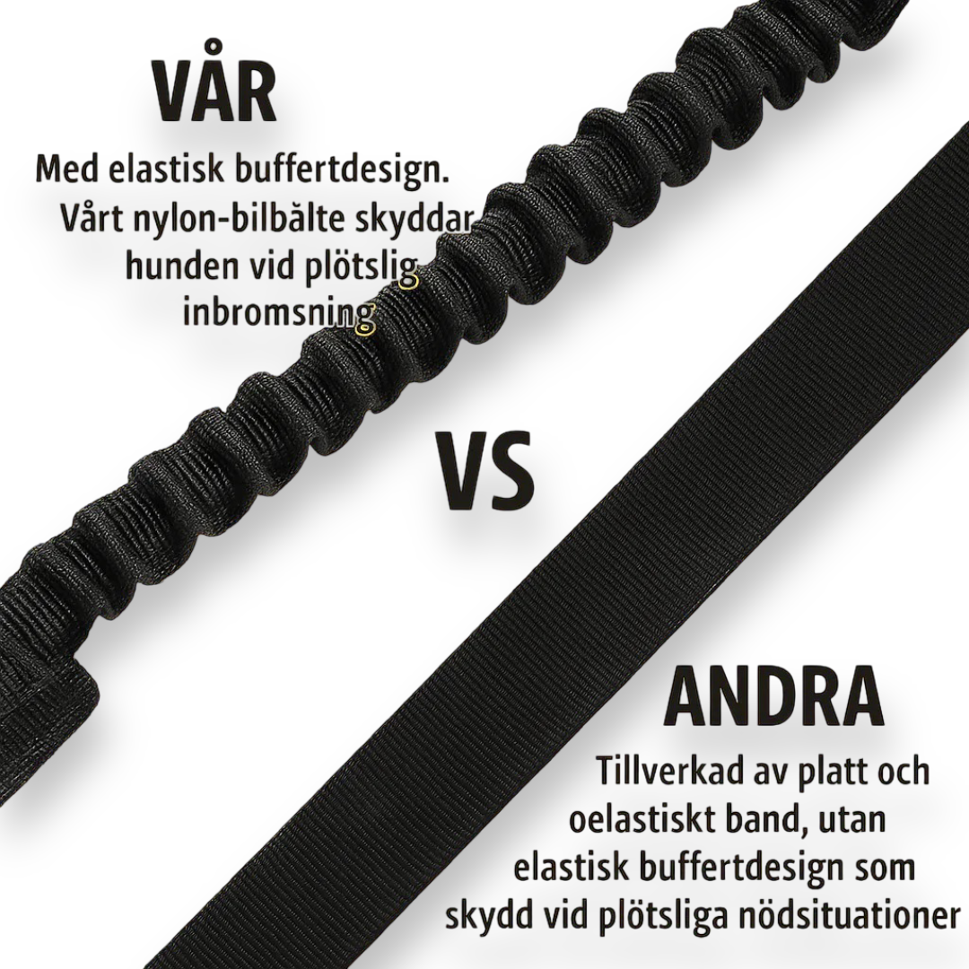 Kraftigt bilbälte för husdjur 60-90cm x B 2.5cm