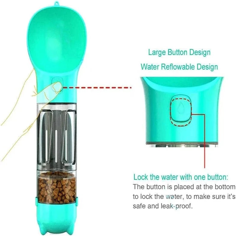 Bärbar 4 i 1 300ml Multiflaska med matbox
