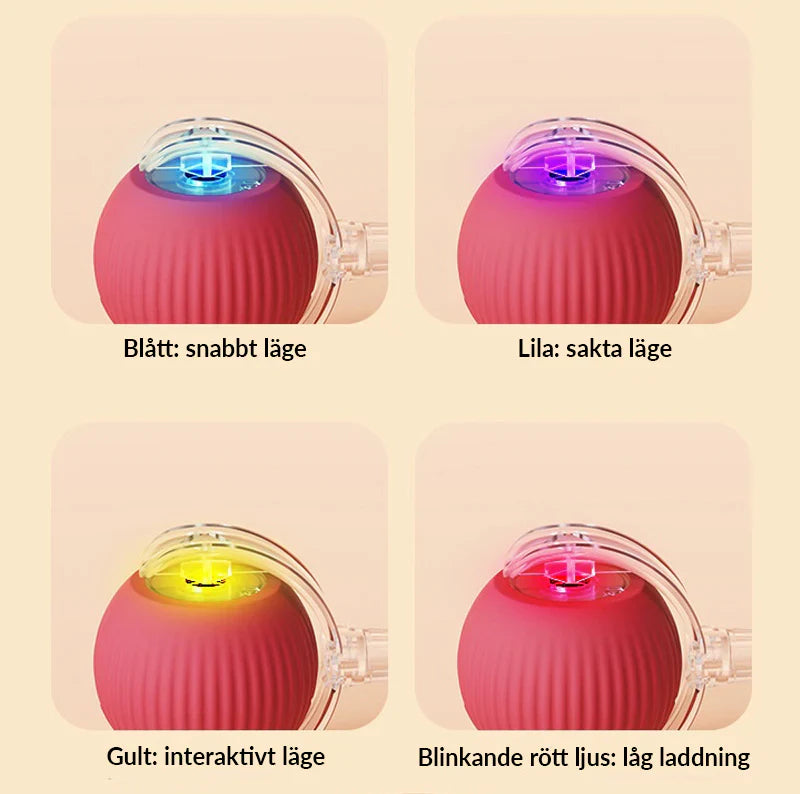 Spinball kattleksak, aktiverar jaktinstinkter - Röd
