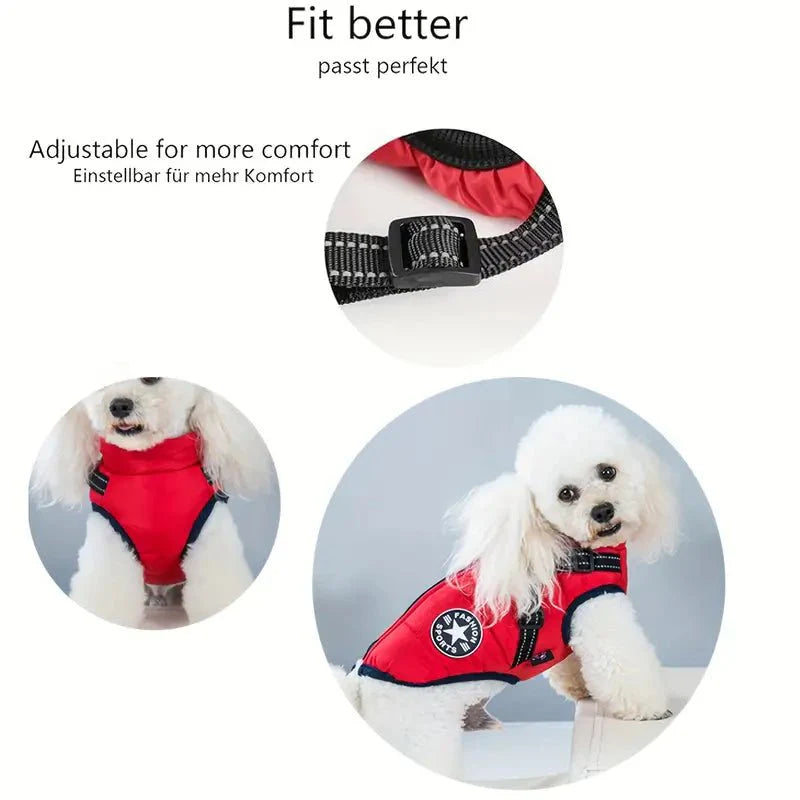 Justerbart Vintertäcke för Hund – Varmt och Bekvämt i Kylan